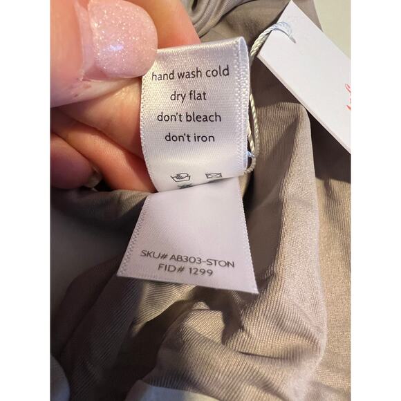 NWT Andie Women's The Cheeky Bikini Bottom Smooth Stone Size M - Picture 9 of 10